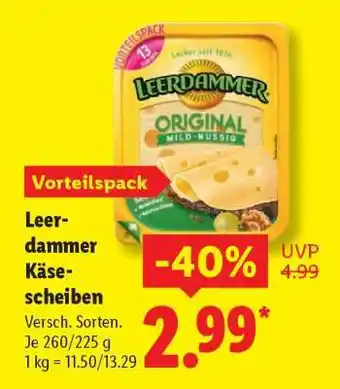 Lidl Leerdammer Käsescheiben Angebot