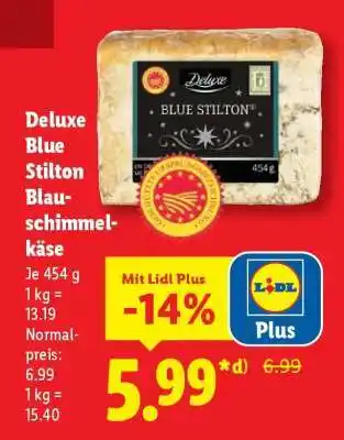 Lidl Deluxe Blue Stilton Blauschimmelkäse Angebot