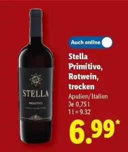Lidl Stella Primitivo, Rotwein, trocken Angebot