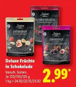 Lidl Deluxe Früchte in Schokolade Angebot