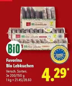 Lidl Favorina Bio Lebkuchen Angebot