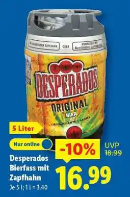 Lidl Desperados Bierfass mit Zapfhahn Angebot