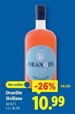 Lidl OranGin Siciliane Angebot