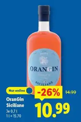 Lidl OranGin Siciliane Angebot