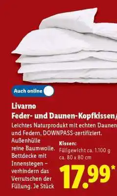 Lidl Livarno Feder- und Daunen-Kopfkissen Angebot
