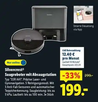 Lidl SILVERCREST Saugroboter mit Absaugstation Angebot