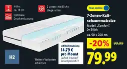 Lidl 7-Zonen-Kaltschaummatratze Angebot