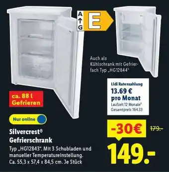 Lidl Silvercrest Gefrierschrank Angebot