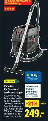 Lidl PARKSIDE PERFORMANCE Werkstatt-Sauger Angebot