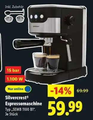 Lidl SILVERCREST Espressomaschine Angebot