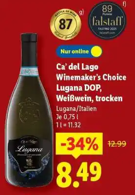 Lidl Ca’ del Lago Winemaker’s Choice Lugana DOP, Weißwein, trocken Angebot