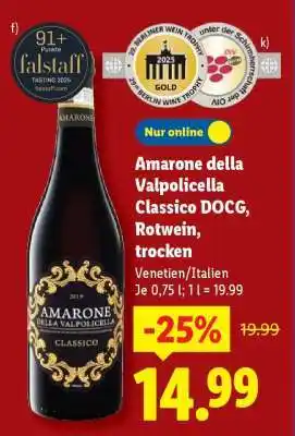 Lidl Amarone della Valpolicella Classico DOCG, Rotwein, trocken Angebot