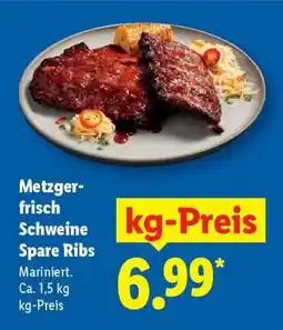 Lidl Metzger-frisch Schweine Spare Ribs Angebot