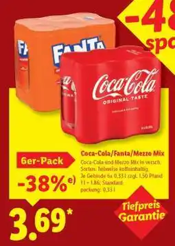 Lidl Coca­Cola/ Fanta/Mezzo Mix Angebot