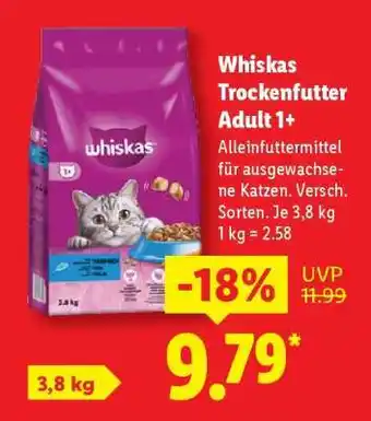 Lidl Whiskas Trockenfutter Adult 1 Angebot