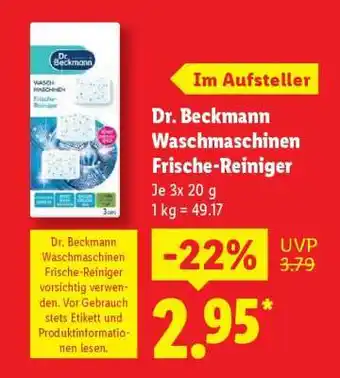 Lidl Dr. Beckmann Waschmaschinen Frische-Reiniger Angebot