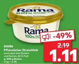 Kaufland RAMA Pflanzliches Streichfett Angebot