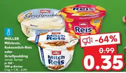 Kaufland MÜLLER Milchreis, Kokosmilch-Reis oder Grießpudding Angebot
