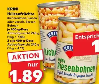 Kaufland KRINI Hülsenfrüchte Angebot