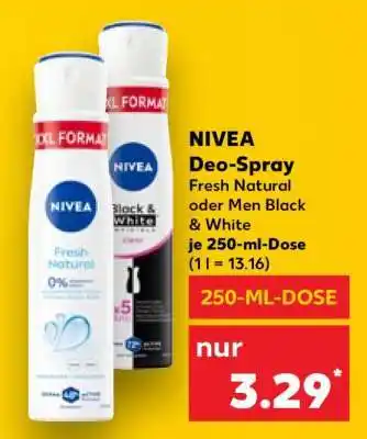 Kaufland NIVEA Deo-Spray Fresh Natural oder Men Black & White Angebot