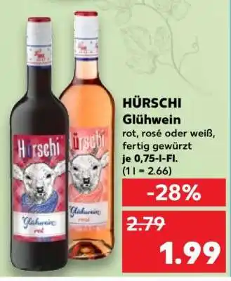 Kaufland HÜRSCHI Glühwein Angebot