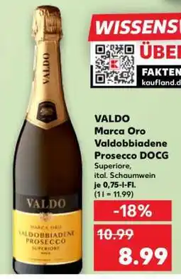 Kaufland VALDO Marca Oro Valdobbiadene Prosecco DOCG Angebot