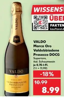 Kaufland VALDO Marca Oro Valdobbiadene Prosecco DOCG Angebot