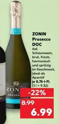 Kaufland ZONIN Prosecco DOC Angebot