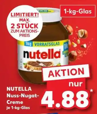 Kaufland NUTELLA Nuss-Nugat-Creme je 1-kg-Glas Angebot