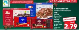 Kaufland K-WINTER EDITION Aachener Dominosteine oder WEISS Lebkuchen Herzen Sterne Brezeln Angebot