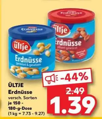 Kaufland ÜLTJE Erdnüsse Angebot