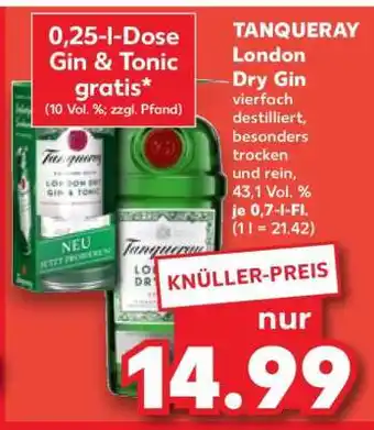 Kaufland Tanqueray London Dry Gin Angebot