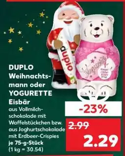 Kaufland Duplo Weihnachtsmann oder Yogurette Eisbär Angebot