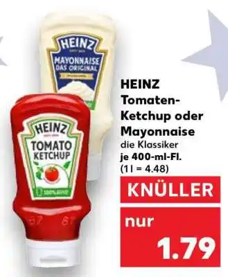 Kaufland HEINZ Tomaten-Ketchup oder Mayonnaise Angebot