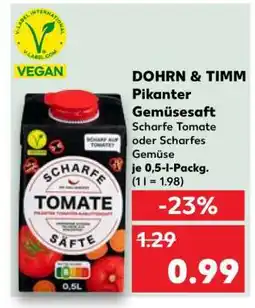 Kaufland DOHRN & TIMM Pikanter Gemüsesaft Angebot