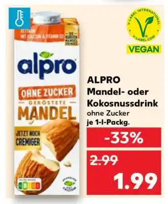 Kaufland ALPRO Mandel- oder Kokosnussdrink ohne Zucker Angebot