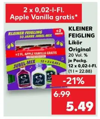 Kaufland KLEINER FEIGLING Likör Original Angebot