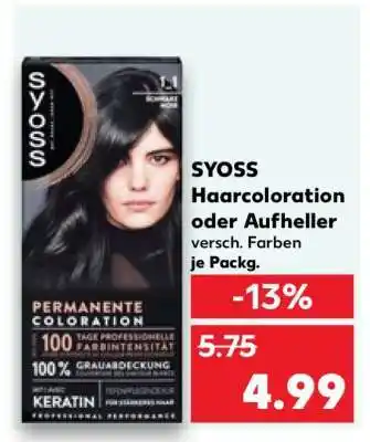 Kaufland SYOSS Haarcoloration oder Aufheller Angebot
