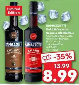 Kaufland RAMAZZOTTI Ital. Liköre oder Arancia Alkoholfrei Angebot