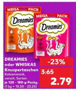 Kaufland DREAMIES oder WHISKAS Knuspertaschen Angebot