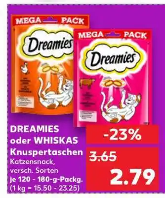 Kaufland DREAMIES oder WHISKAS Knuspertaschen Angebot