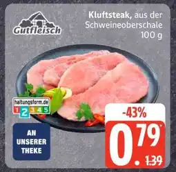 Edeka Kluftsteak aus der Schweineoberschale Angebot