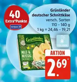 Edeka Grünländer Deutscher Schnittkäse Angebot