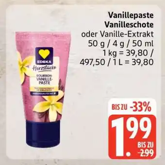 Edeka Vanillepaste Vanilleschote oder Vanille-Extrakt Angebot
