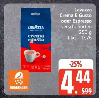 Edeka Lavazza Crema E Gusto oder Espresso Angebot