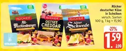 Edeka Rücker deutscher Käse in Scheiben Angebot