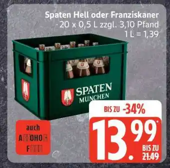 Edeka Spaten Hell oder Franziskaner Angebot