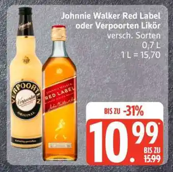 Edeka Johnnie Walker Red Label oder Verpoorten Likör Angebot