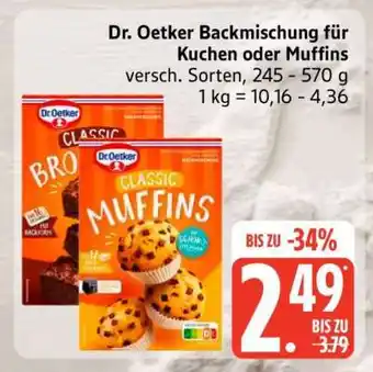 Edeka Dr. Oetker Backmischung für Kuchen oder Muffins Angebot