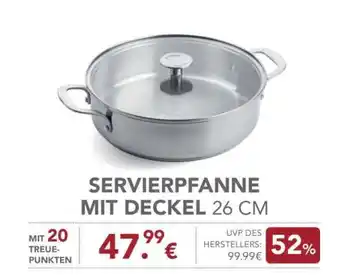 Edeka Servierpfanne mit Deckel 26 cm Angebot